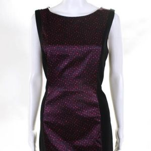 Tahari Black Pink Purple Geometric Dress